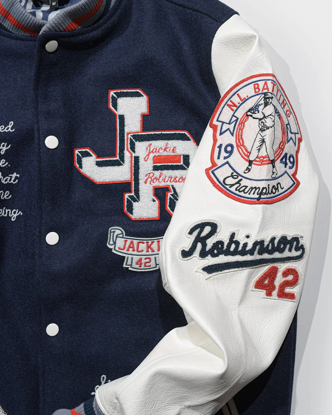 J. Robinson Brooklyn Blue Varsity Jacket - Image 11