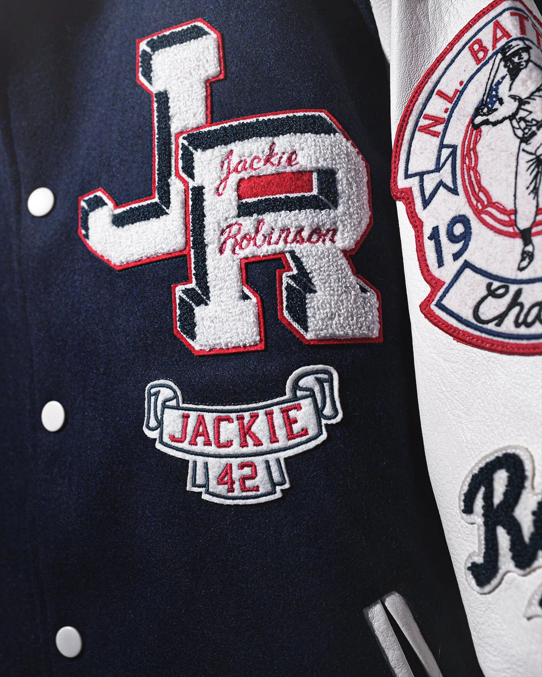 J. Robinson Brooklyn Blue Varsity Jacket - Image 13