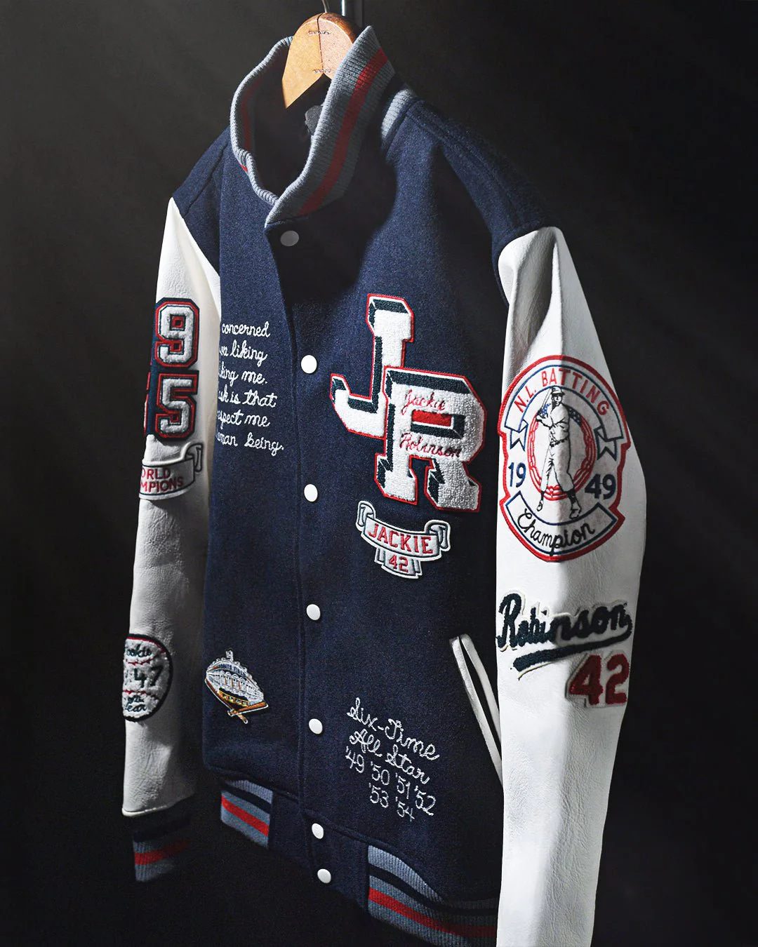 J. Robinson Brooklyn Blue Varsity Jacket - Image 17