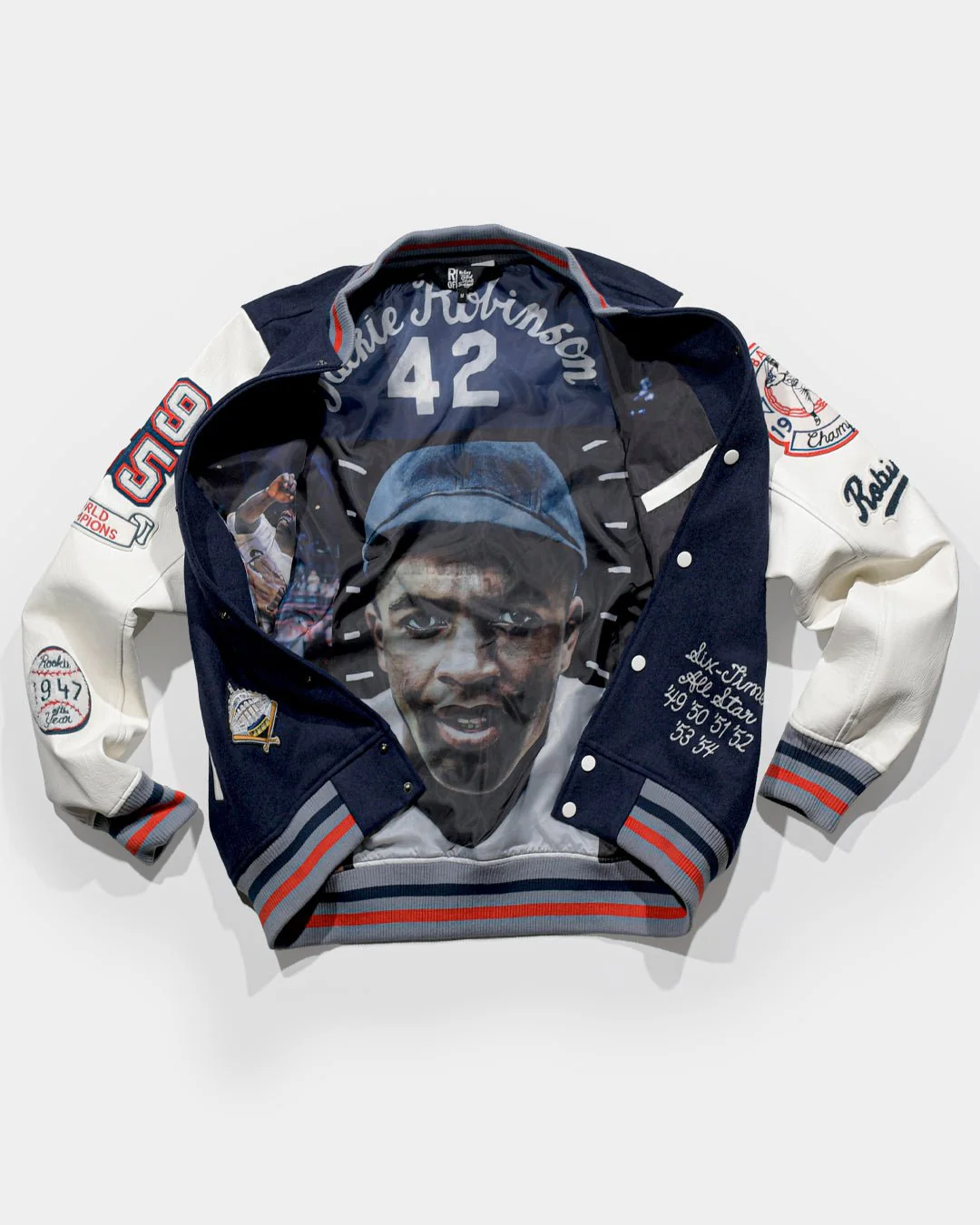 J. Robinson Brooklyn Blue Varsity Jacket - Image 3