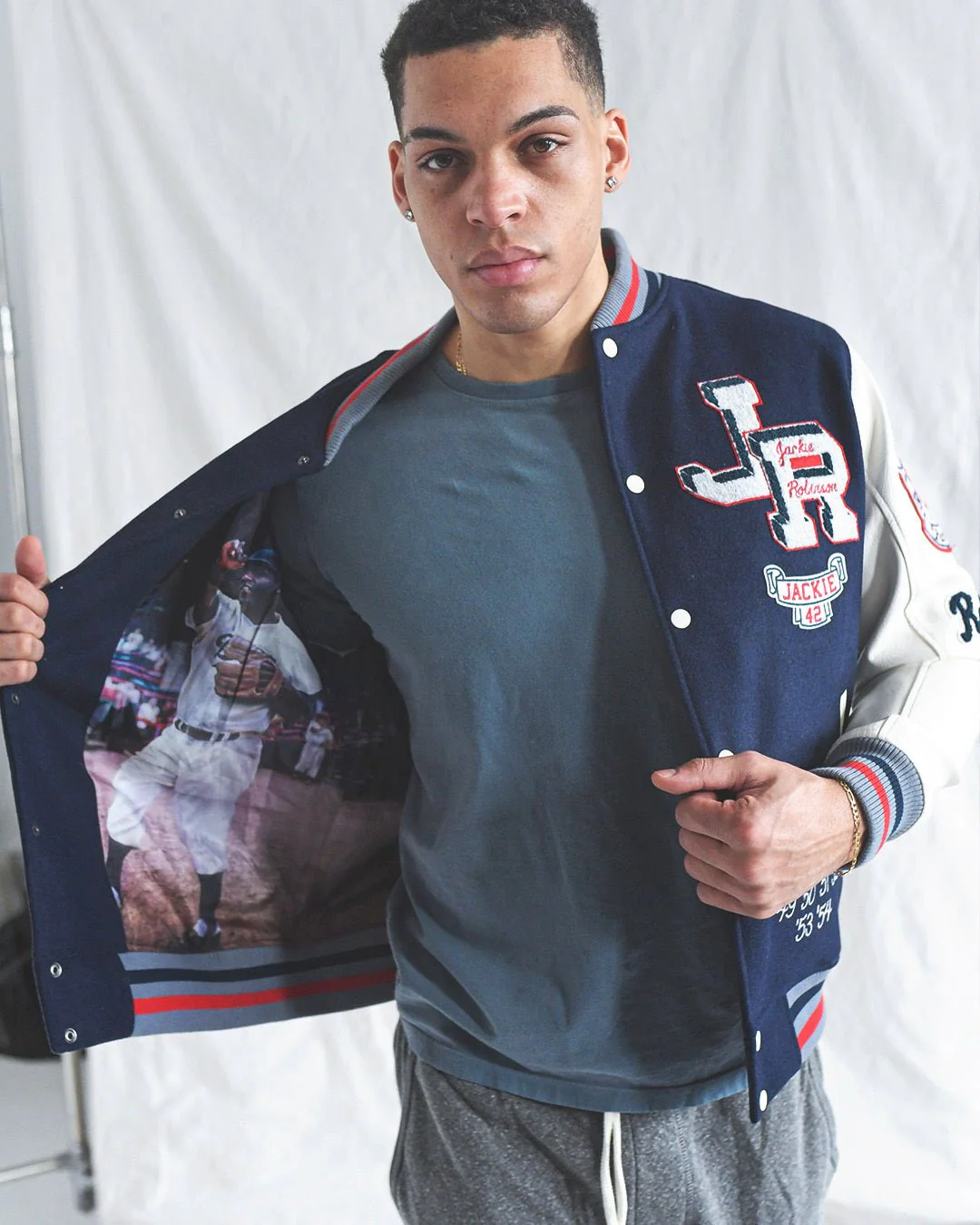 J. Robinson Brooklyn Blue Varsity Jacket - Image 4
