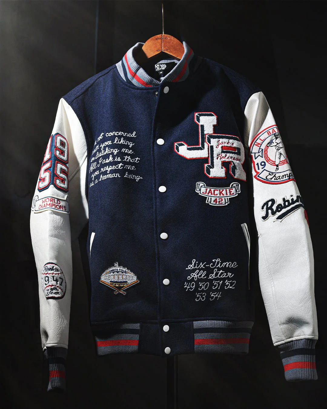 J. Robinson Brooklyn Blue Varsity Jacket - Image 9