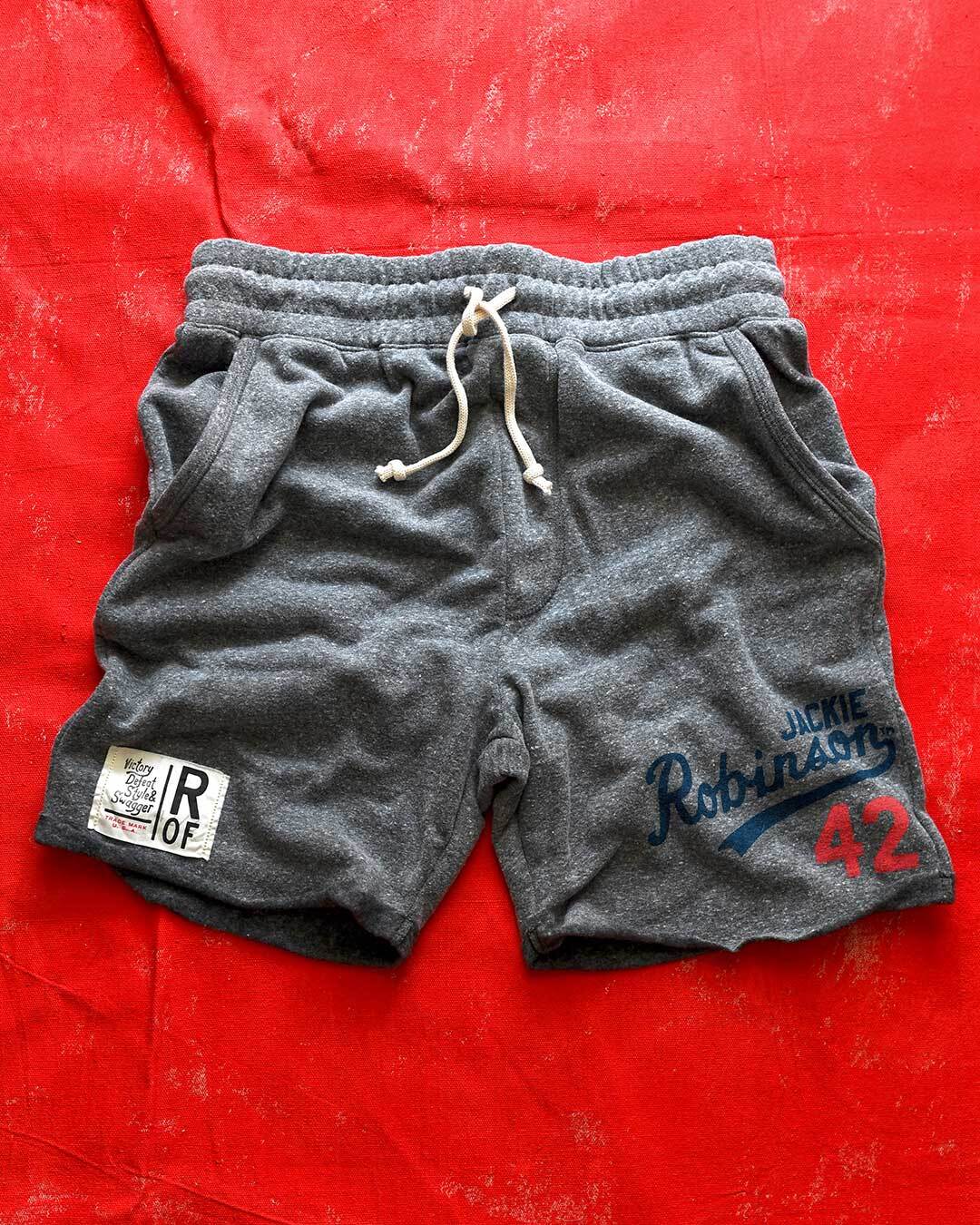 Jackie Robinson #42 Classic Grey Shorts - Image 2