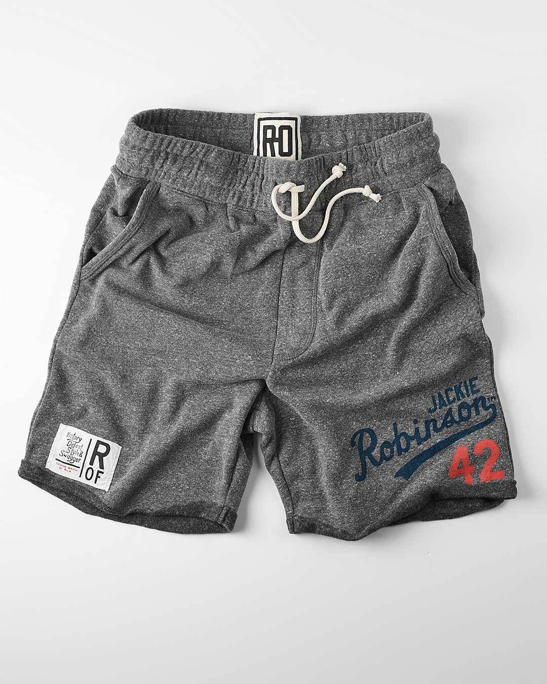 Jackie Robinson #42 Classic Grey Shorts - Image 4
