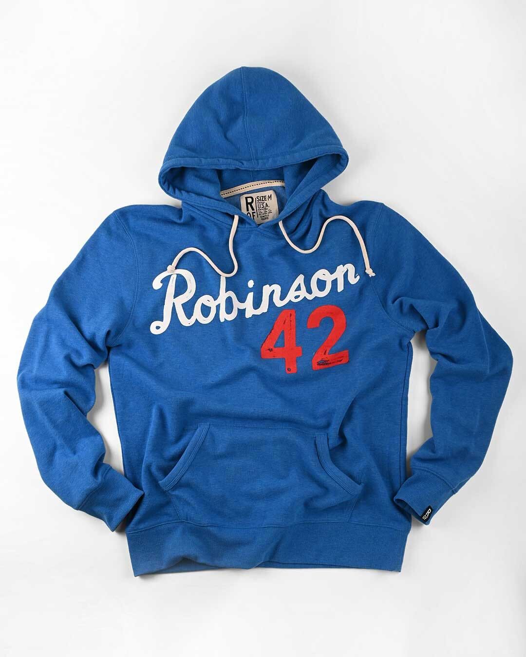 Jackie Robinson #42 Essential Blue Hoody - Image 2