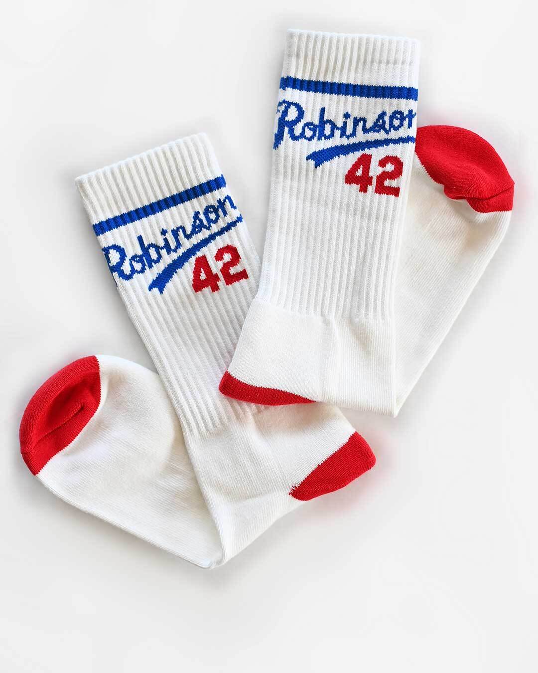 Jackie Robinson #42 White Socks - Image 3