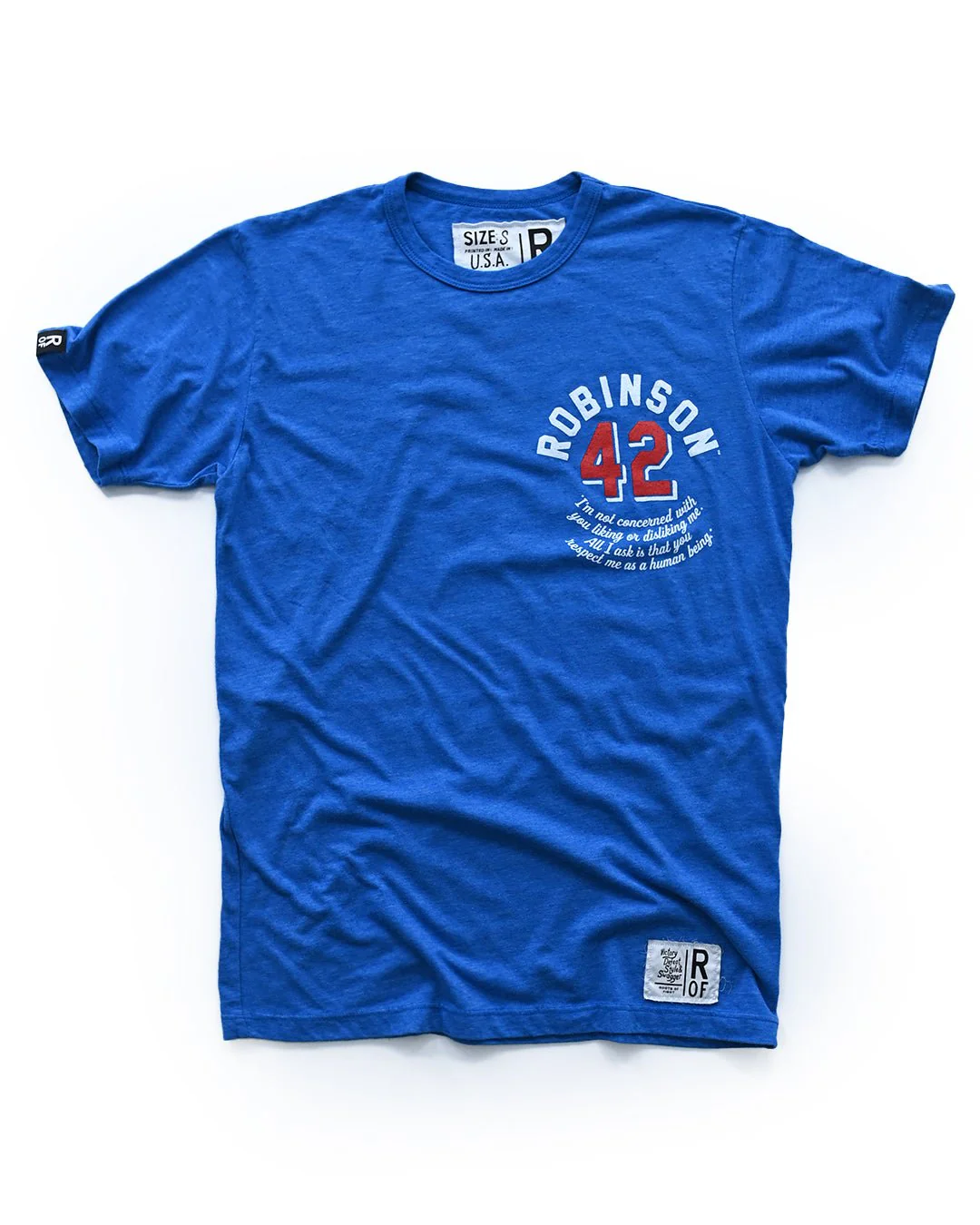 Jackie Robinson Respect #42 Blue Triblend Tee - Image 4