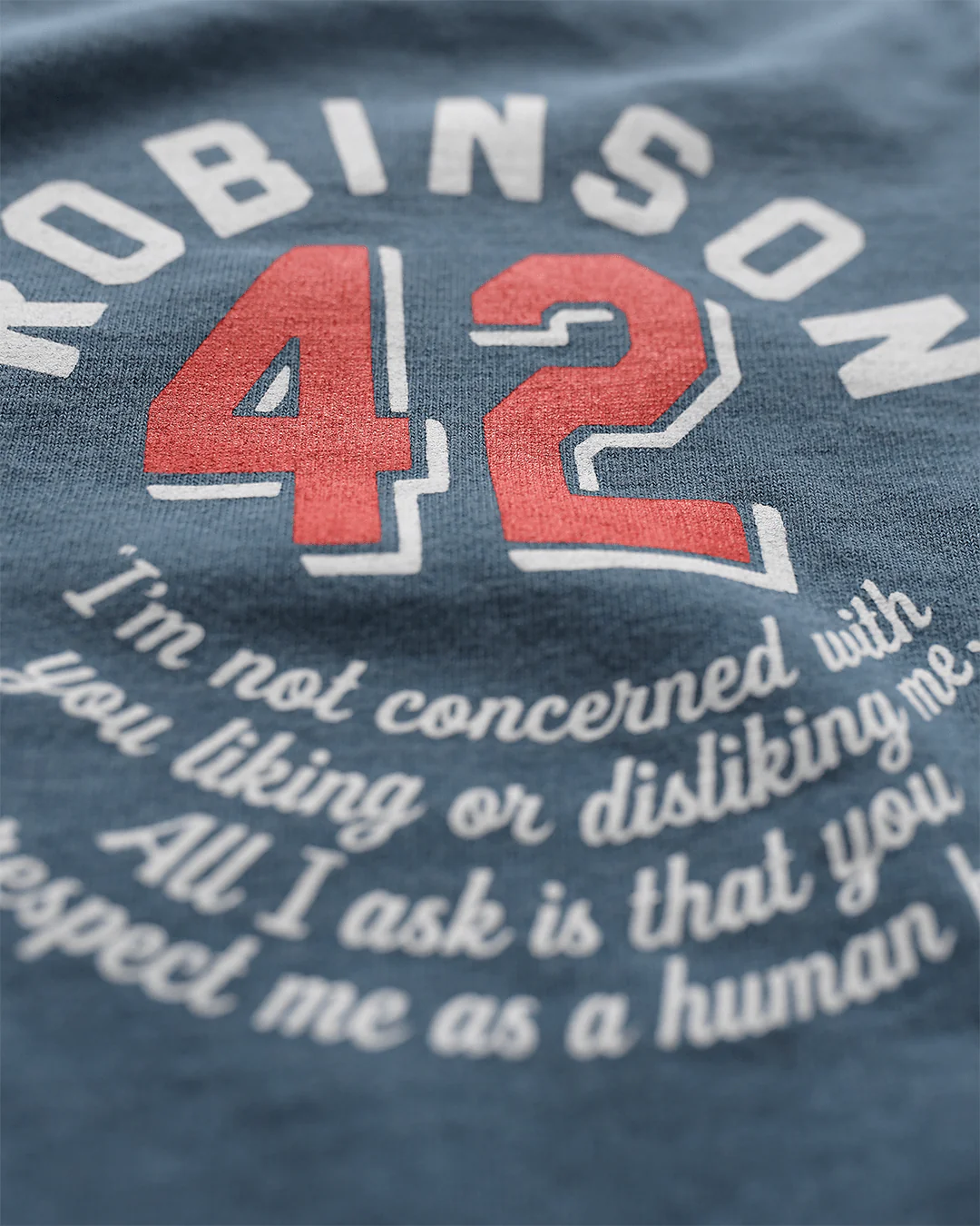 Jackie Robinson Respect #42 Denim Heavyweight Tee - Image 3