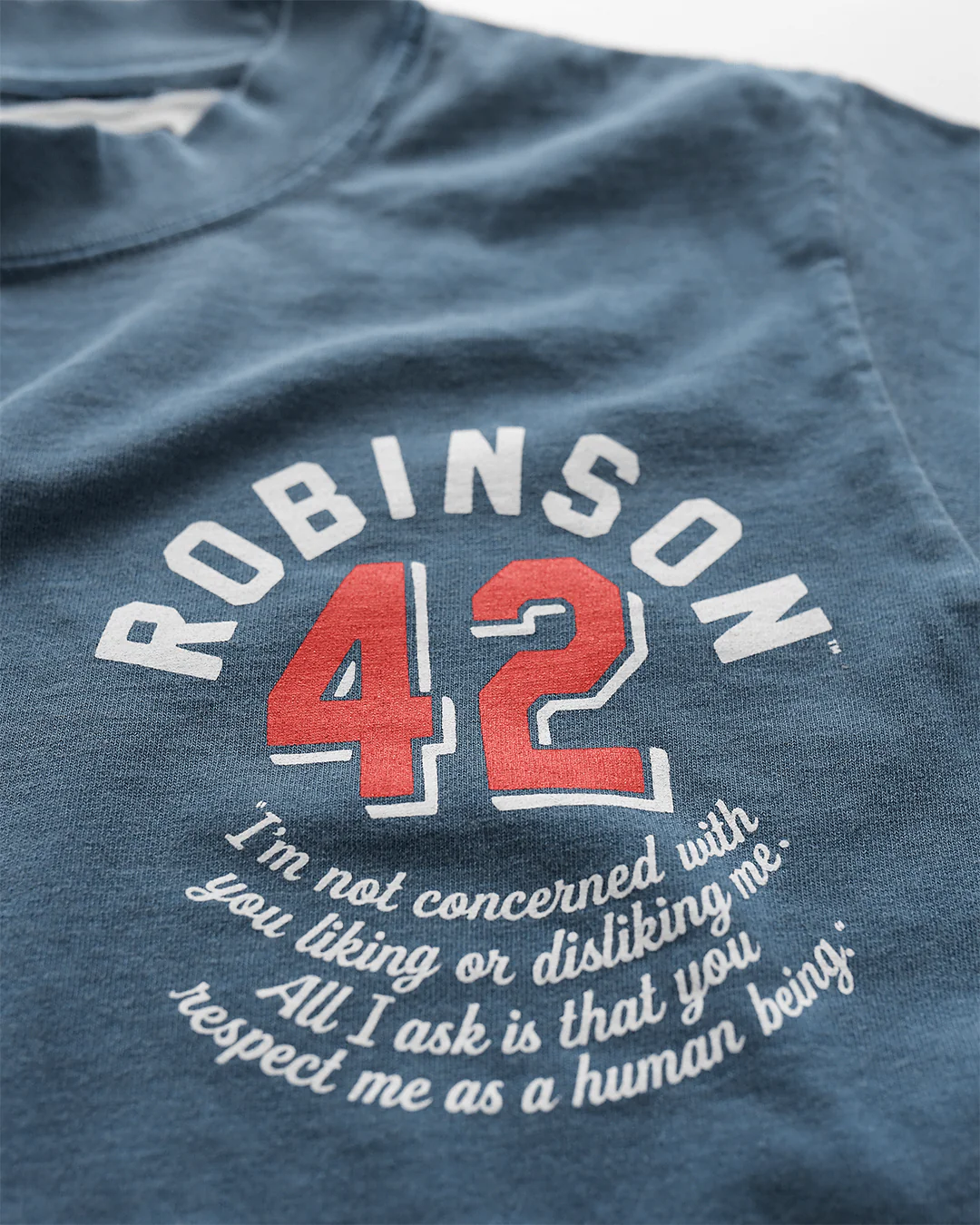 Jackie Robinson Respect #42 Denim Heavyweight Tee - Image 5