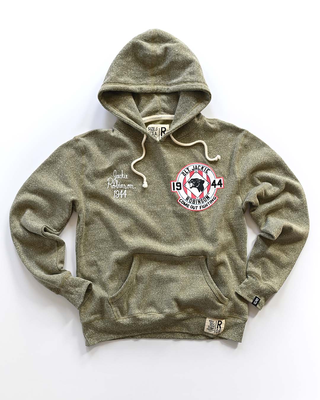 Jackie Robinson The Black Panthers Olive PO Hoody - Image 5