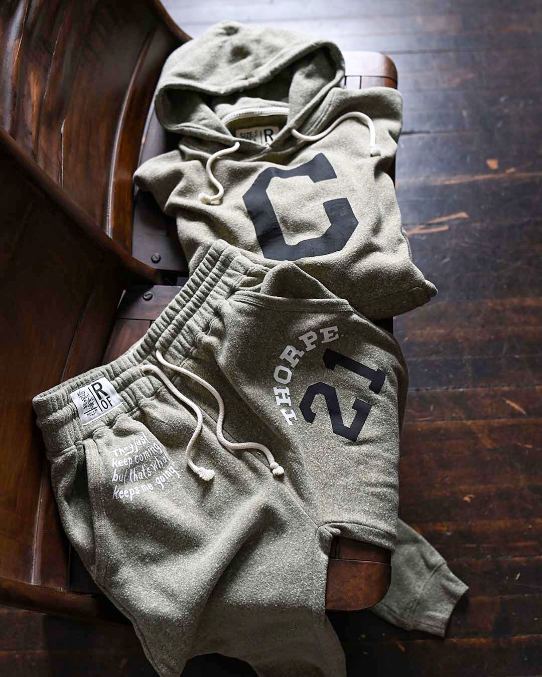 Jim Thorpe Canton #21 Olive PO Hoody - Image 5