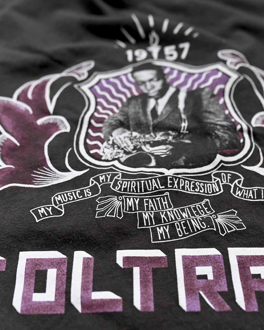 John Coltrane Graphic Black Tee - Image 4