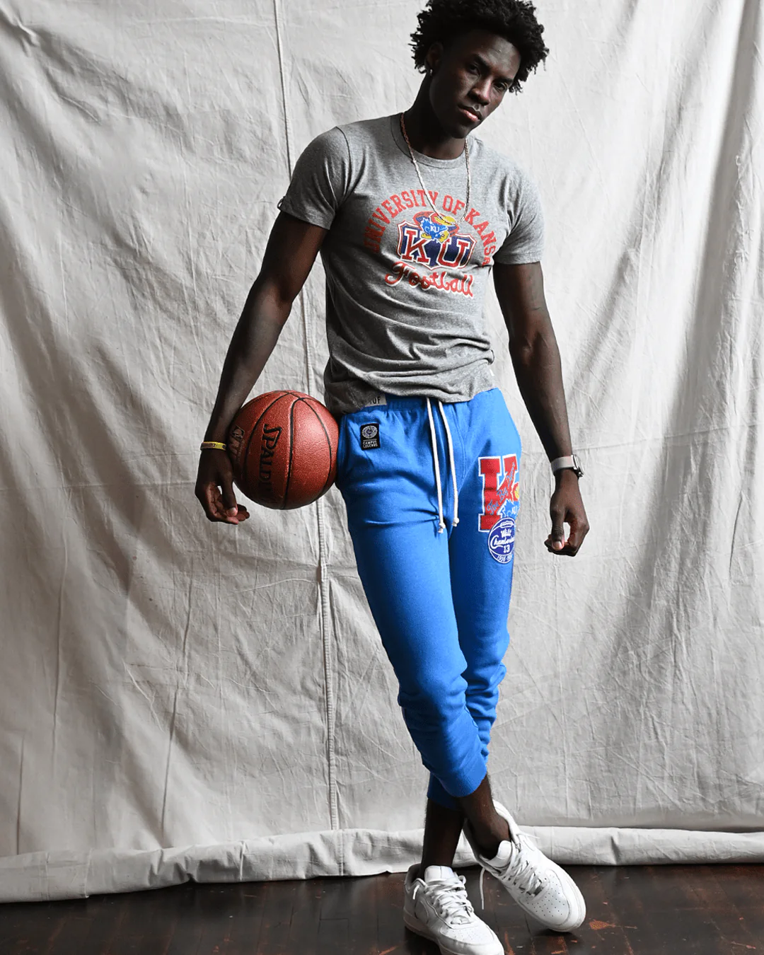 KU - Jayhawks Football Grey Triblend Tee - Image 2