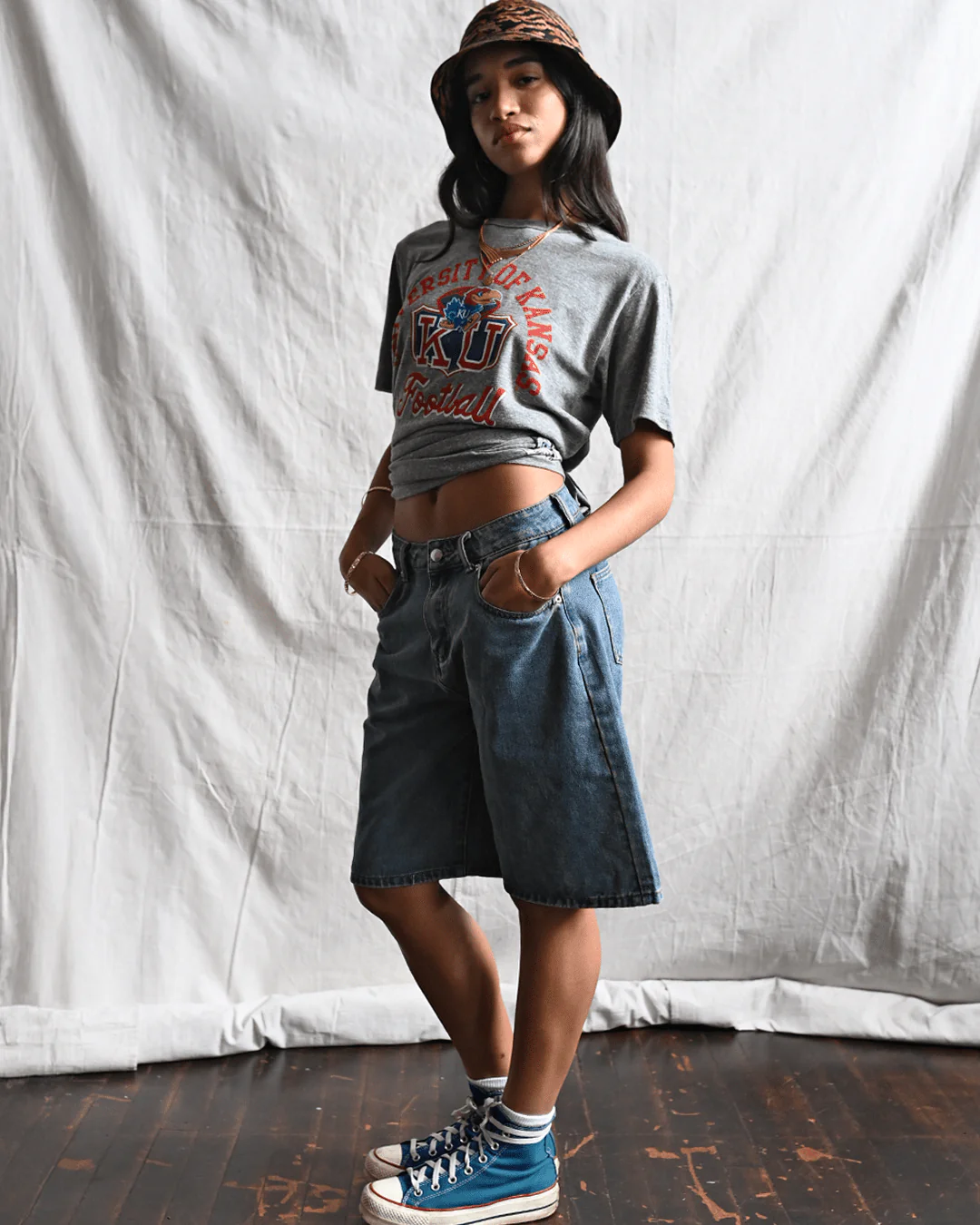 KU - Jayhawks Football Grey Triblend Tee - Image 3