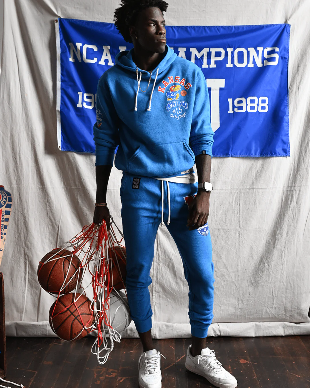 KU - Wilt Big Dipper #13 Blue PO Hoody - Image 2