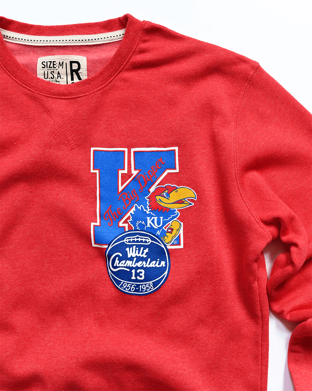 KU - Wilt Jayhawks #13 Red Sweatshirt - Image 6
