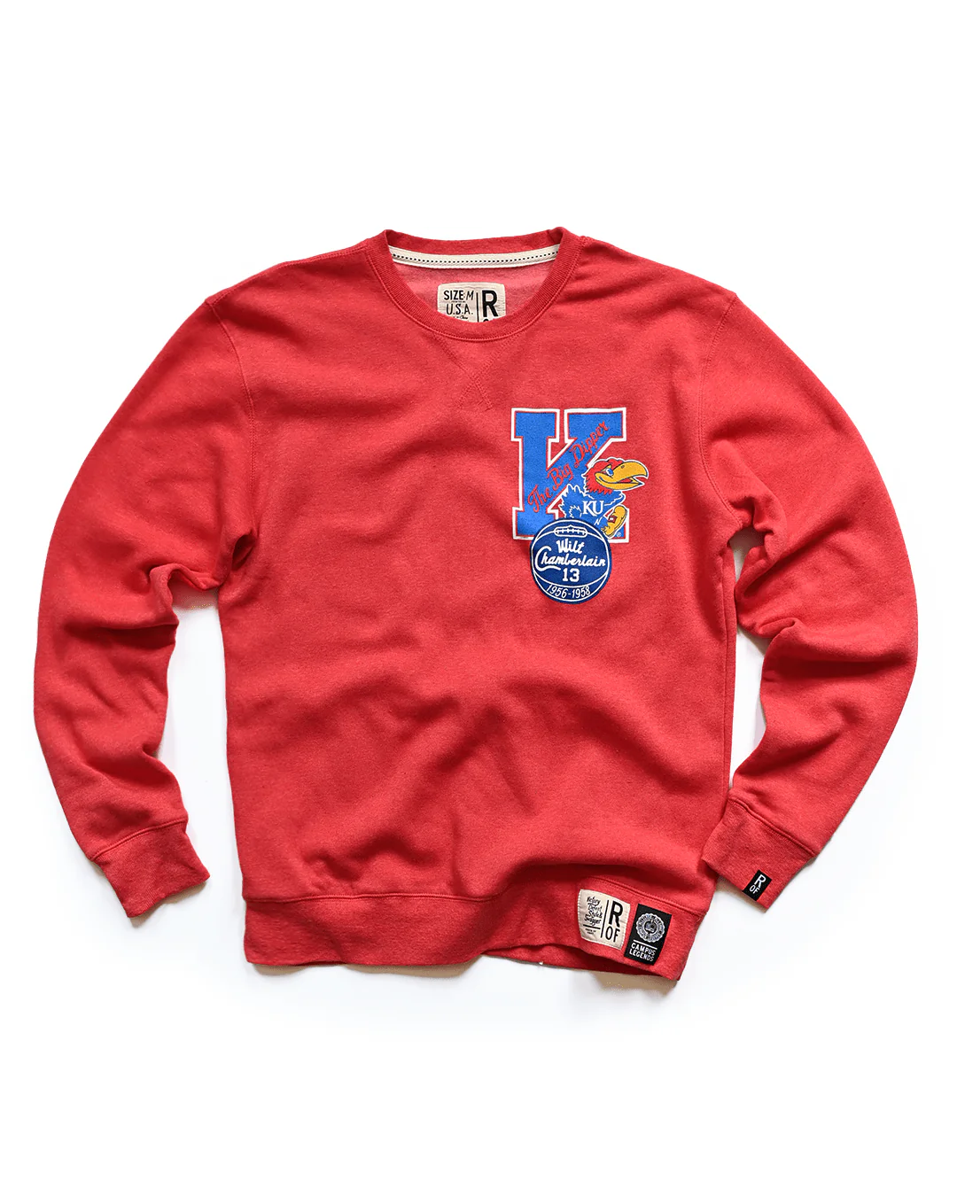 KU - Wilt Jayhawks #13 Red Sweatshirt - Image 7