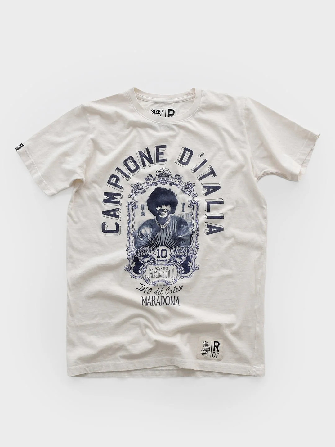 Maradona Dio Del Calcio White Tee - Image 6
