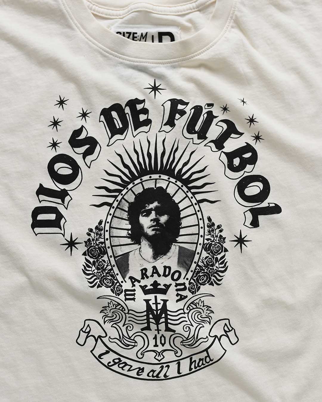 Maradona Dios De Futbol White Tee - Image 3