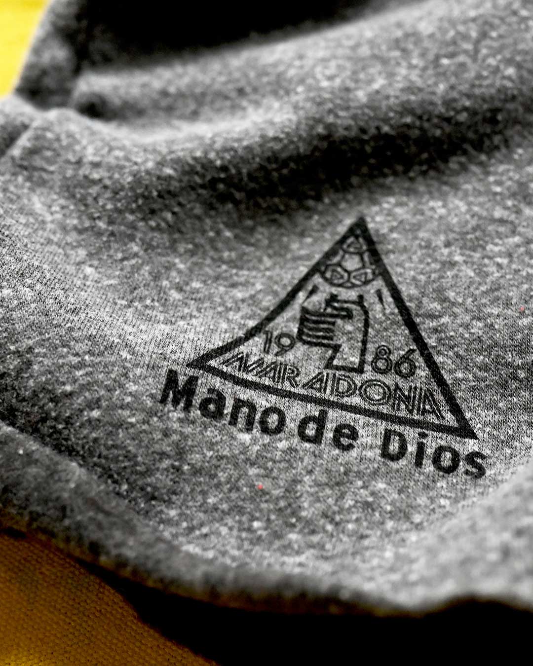 Maradona Mano De Dios Grey Shorts - Image 4