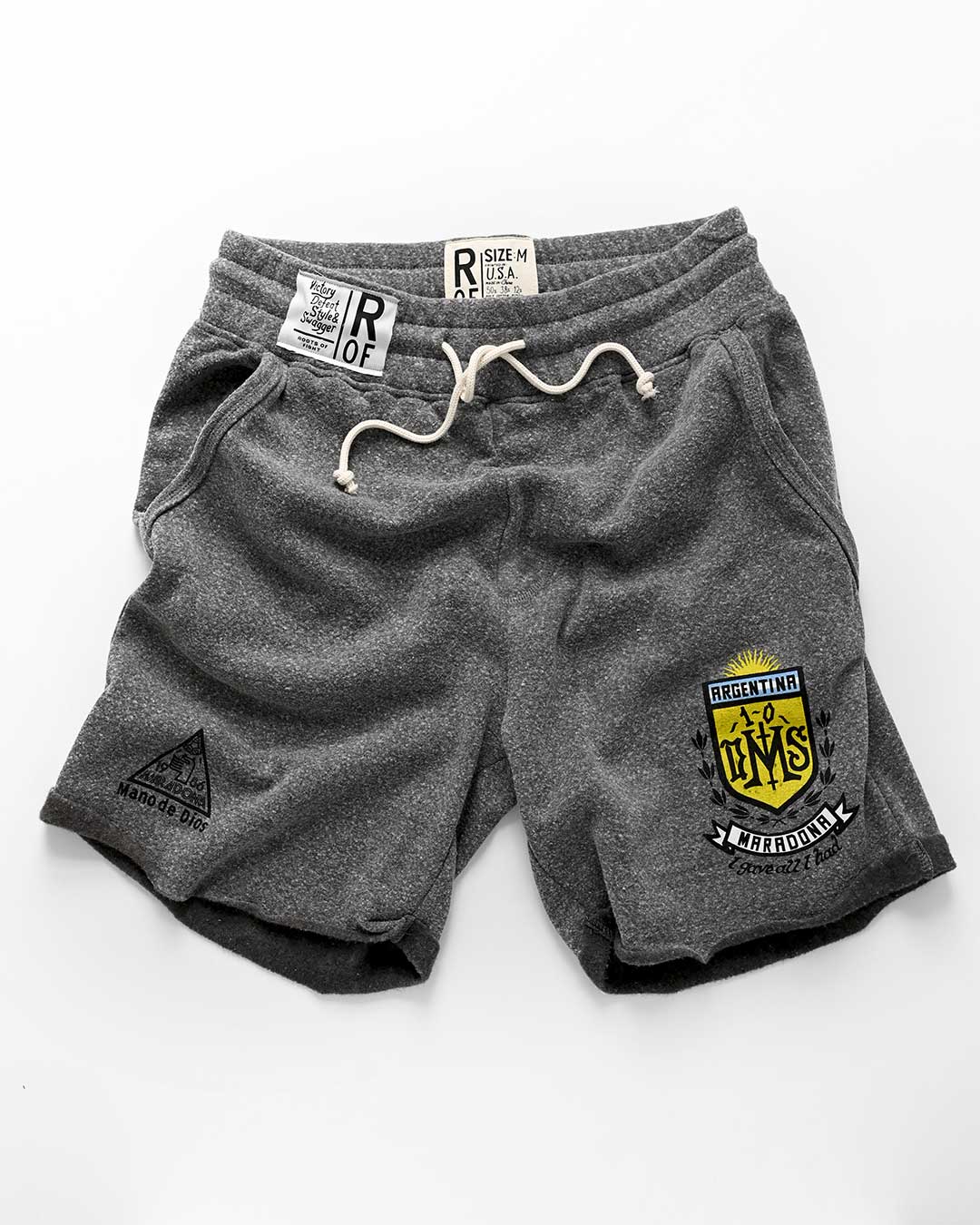 Maradona Mano De Dios Grey Shorts - Image 6