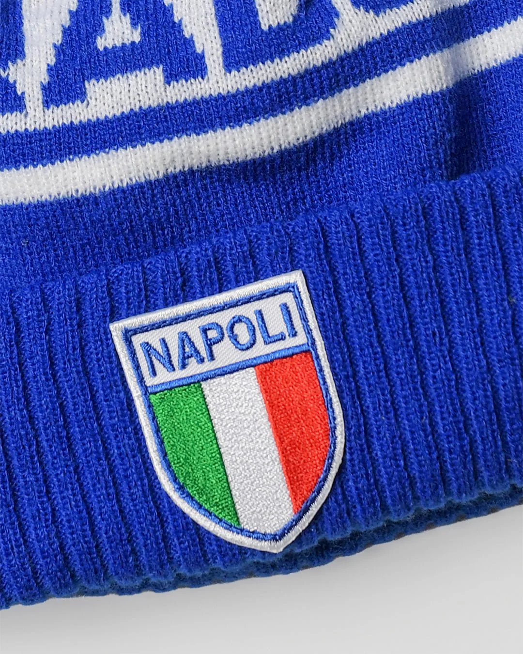 Maradona Napoli Blue Pom Pom Beanie - Image 3