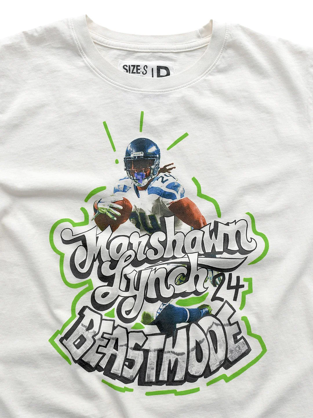 Marshawn Lynch Beastmode White Tee - Image 3