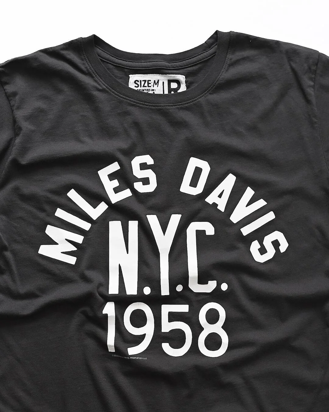 Miles Davis 1958 NYC Black Tee - Image 2