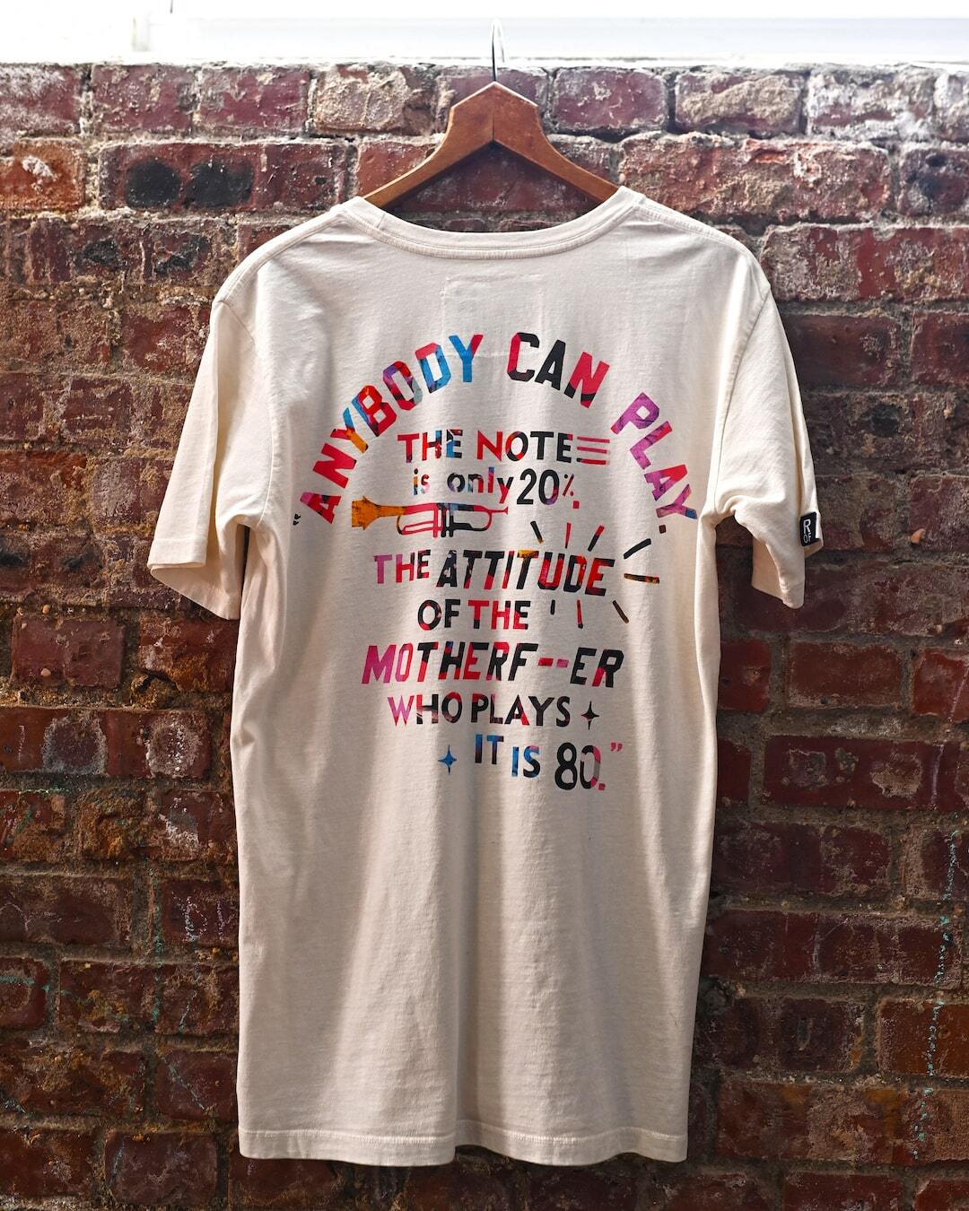 Miles Davis NY Trumpet White Tee - Image 2