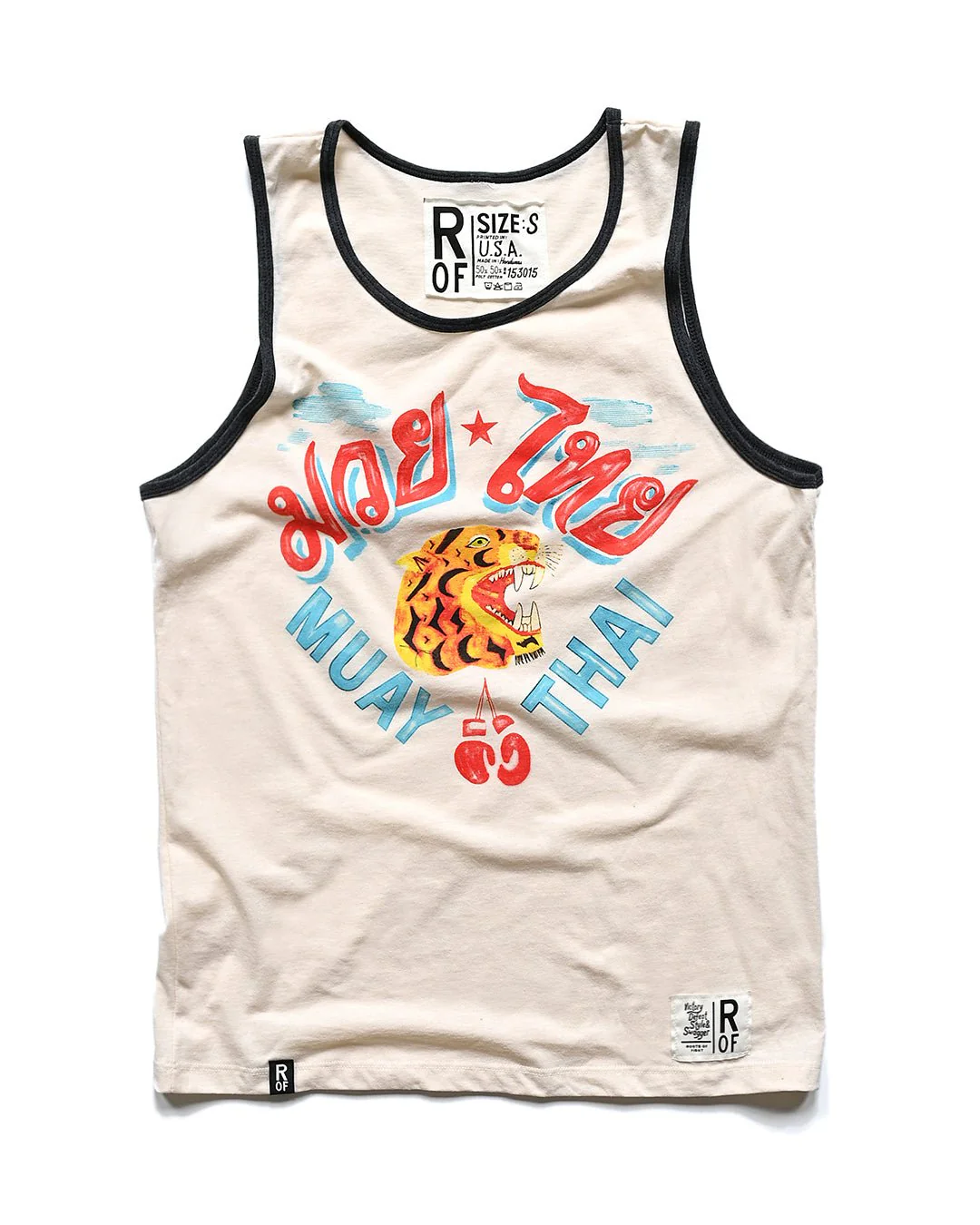 Muay Thai Vintage White Tank - Image 3