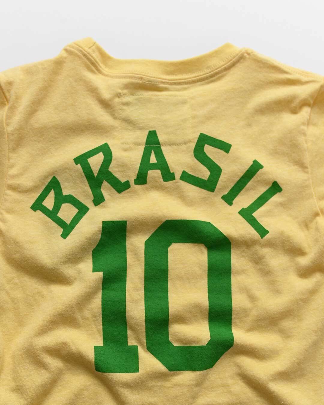 Pelé #10 Brasil Gold Kid's Tee - Image 5
