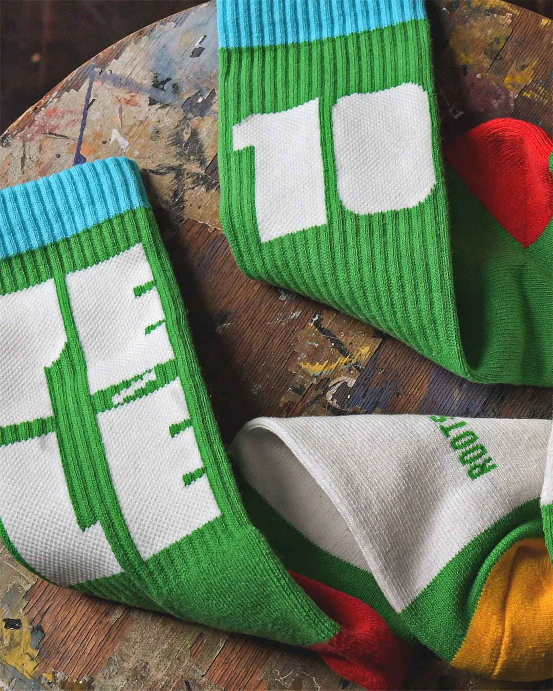 Pelé #10 Brasil Green Socks - Image 2