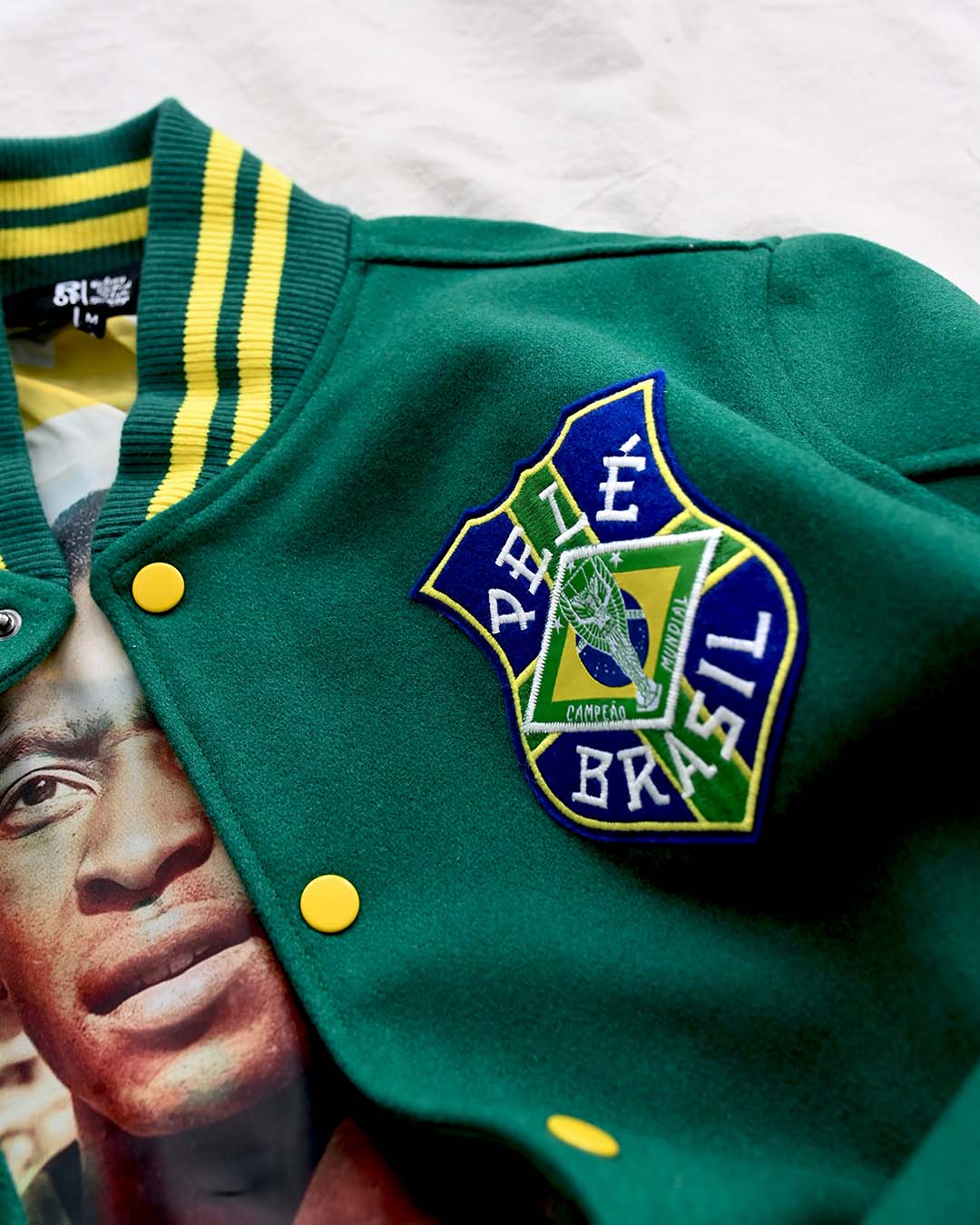 Pelé #10 Brasil Melton Jacket - Image 4