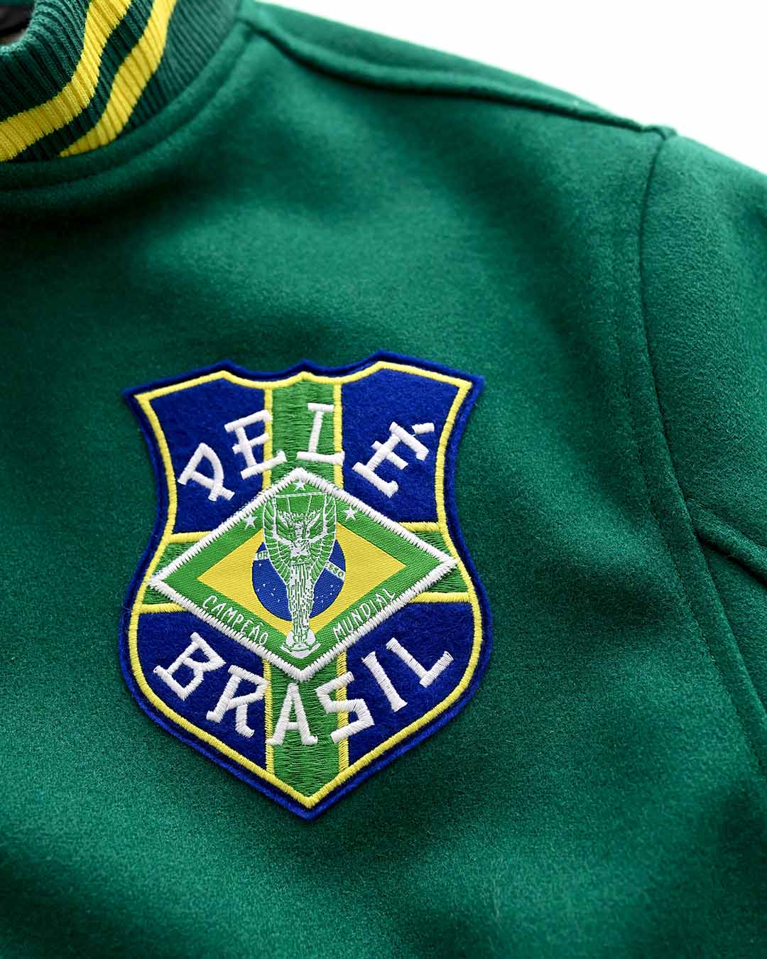 Pelé #10 Brasil Melton Jacket - Image 6