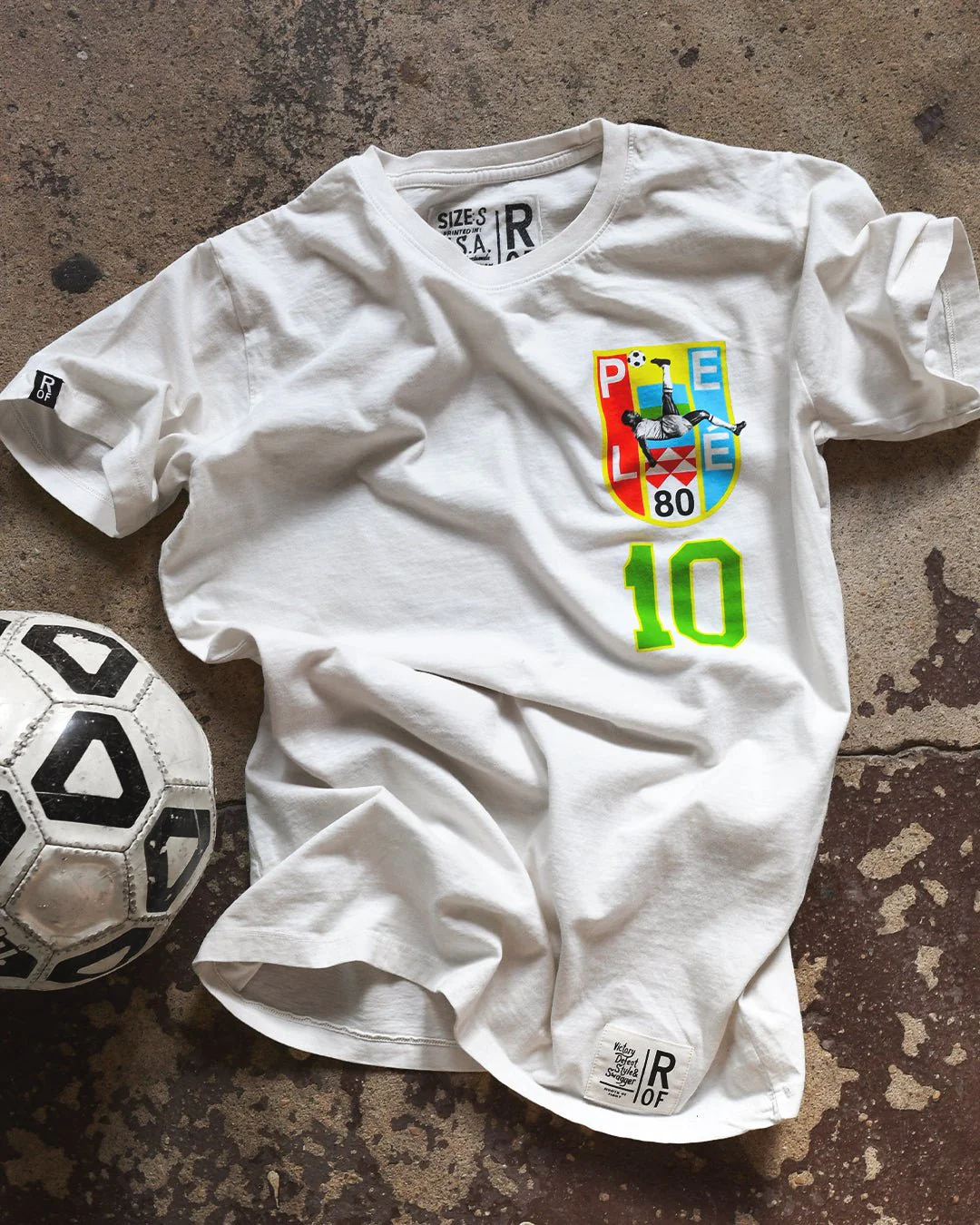Pelé #10 Brasil White Tee - Image 2