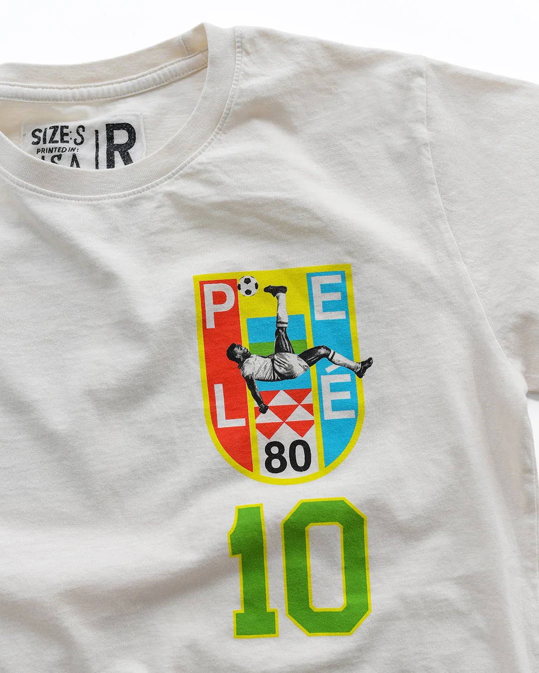 Pelé #10 Brasil White Tee - Image 3