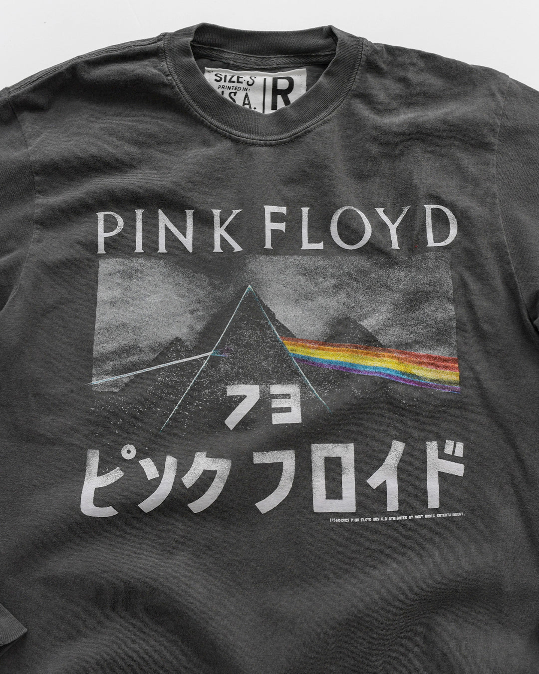 Pink Floyd '73 Dark Side Charcoal Long Sleeve Tee - Image 3