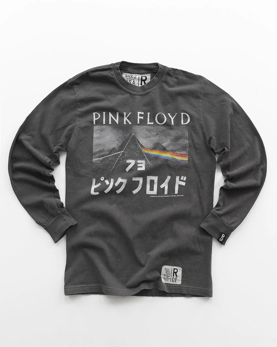 Pink Floyd '73 Dark Side Charcoal Long Sleeve Tee - Image 4