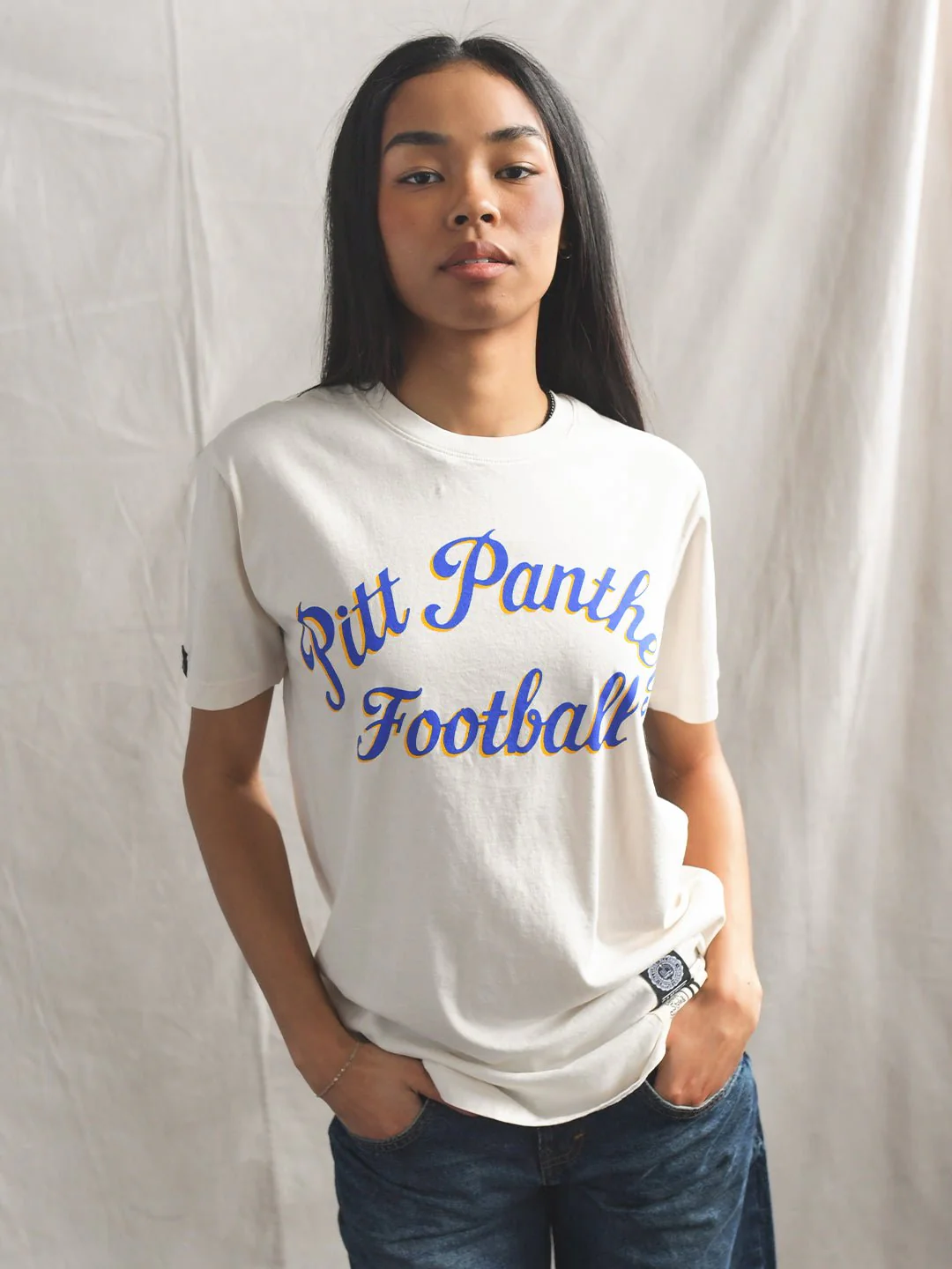 PITT - Panthers Football Vintage White Tee - Image 3