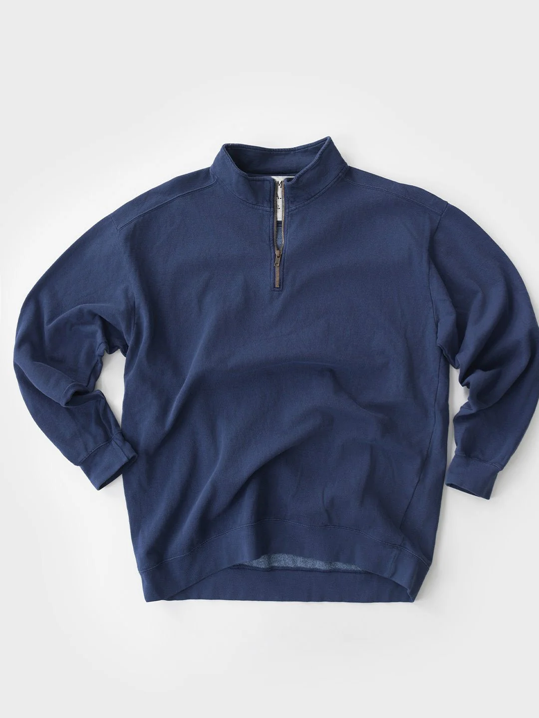 Premium Midweight Quarter-Zip Navy Sweatshirt - Image 4
