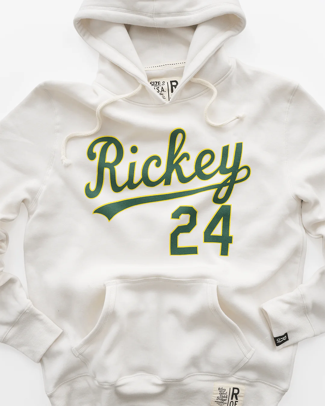 Rickey Henderson #24 White PO Hoody - Image 4