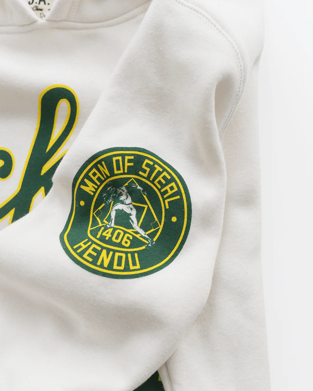 Rickey Henderson #24 White PO Hoody - Image 5