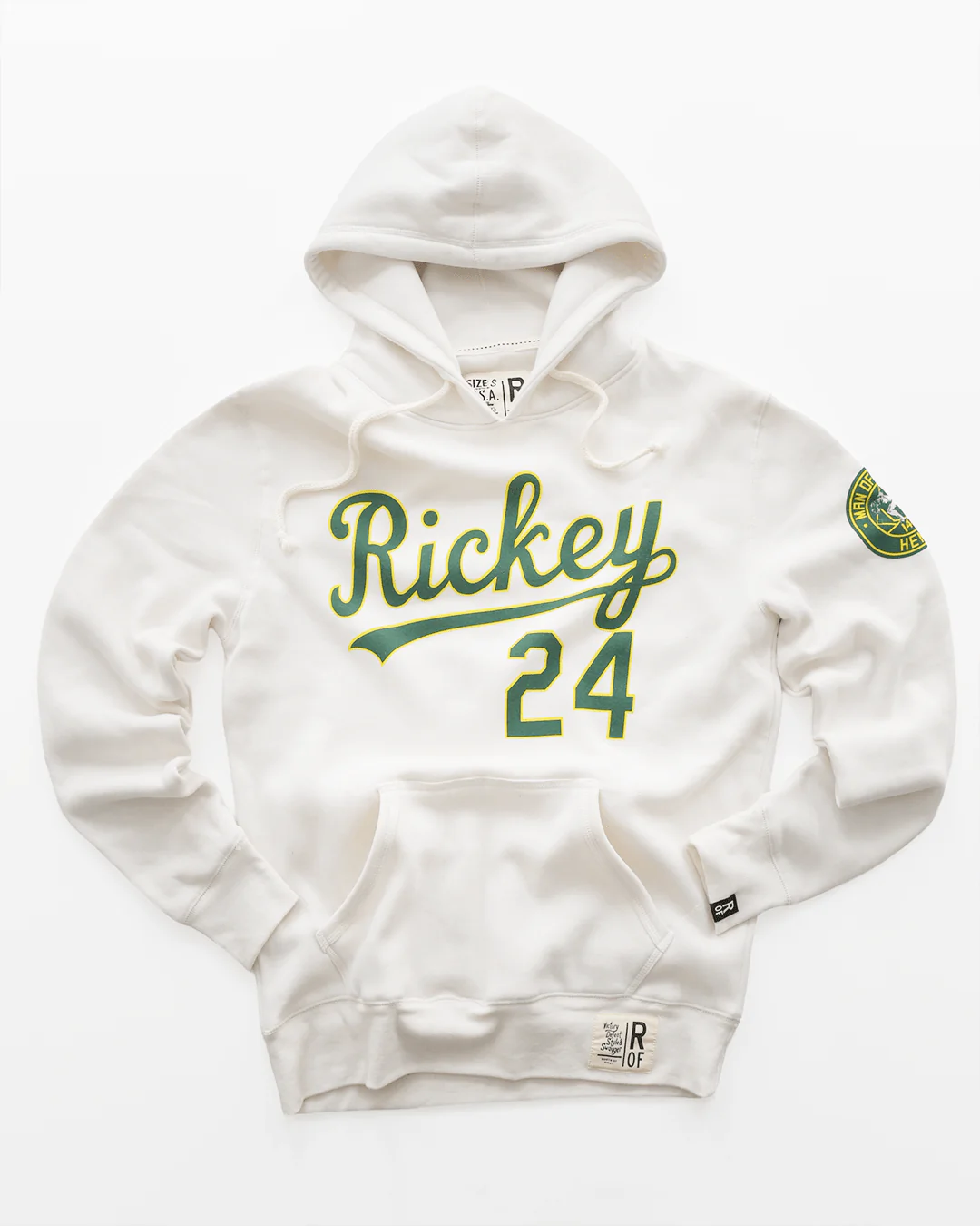 Rickey Henderson #24 White PO Hoody - Image 7