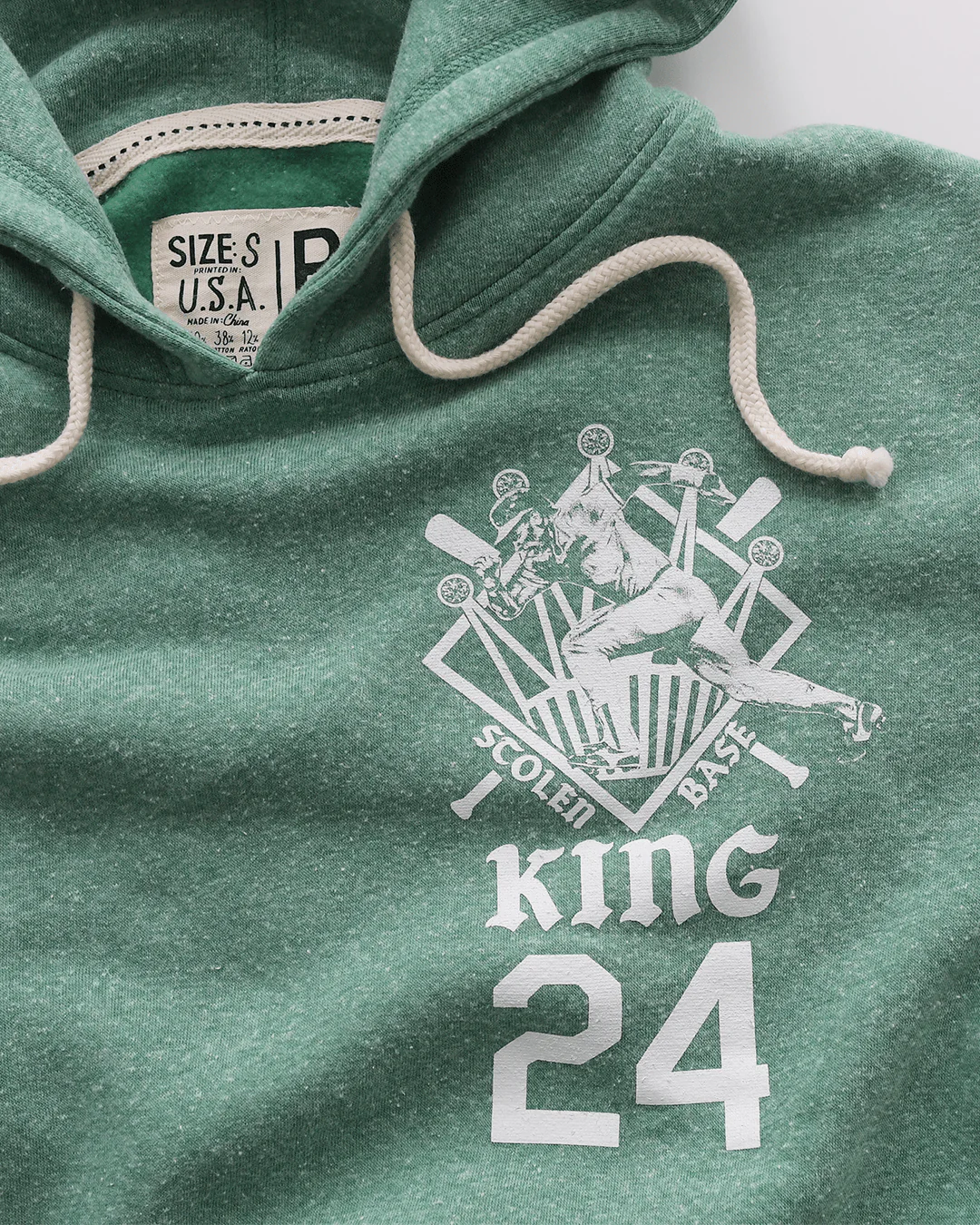 Rickey Henderson Stolen Base King Green PO Hoody - Image 3
