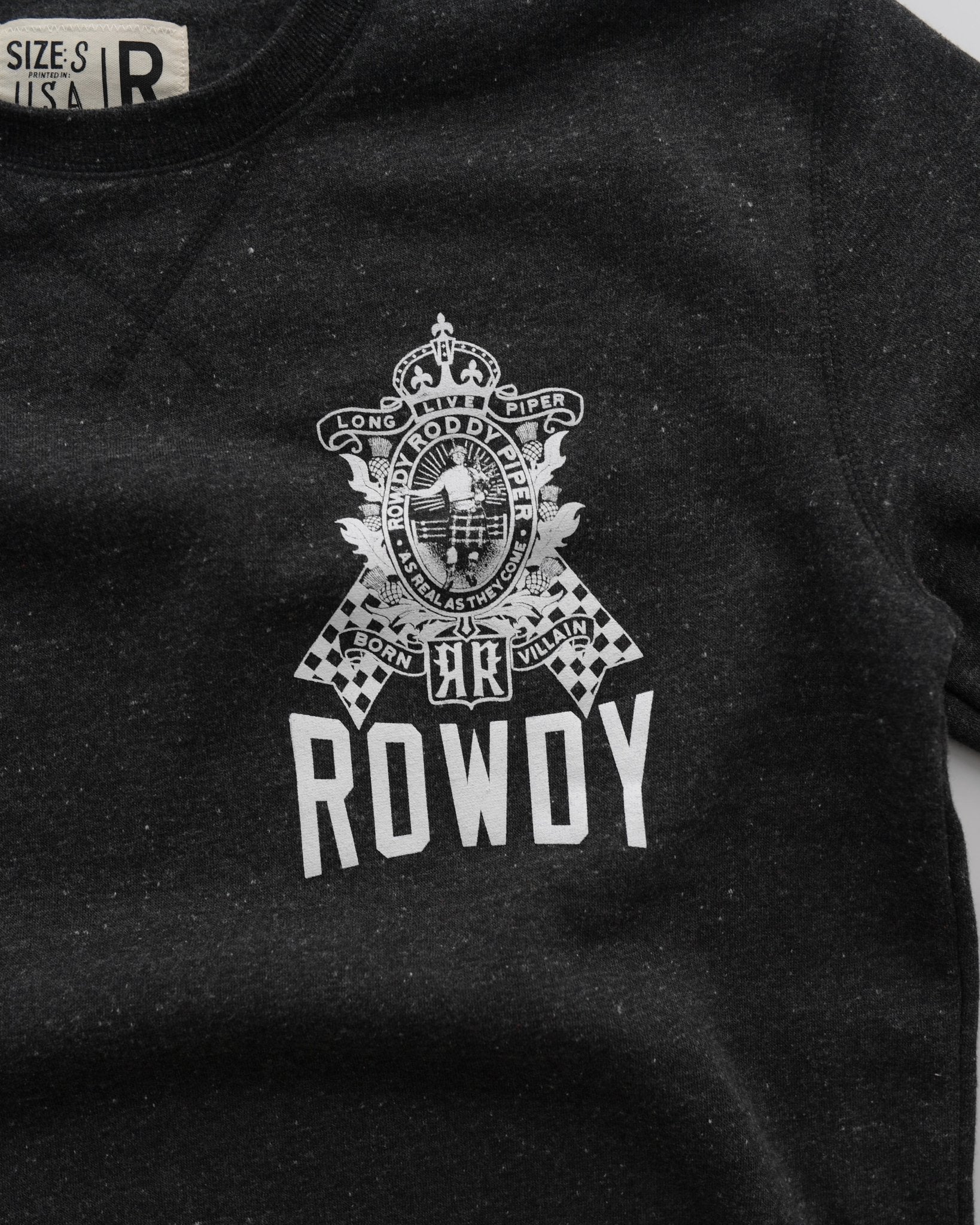 Roddy Piper Born Villain Black Sweatshirt - Image 4