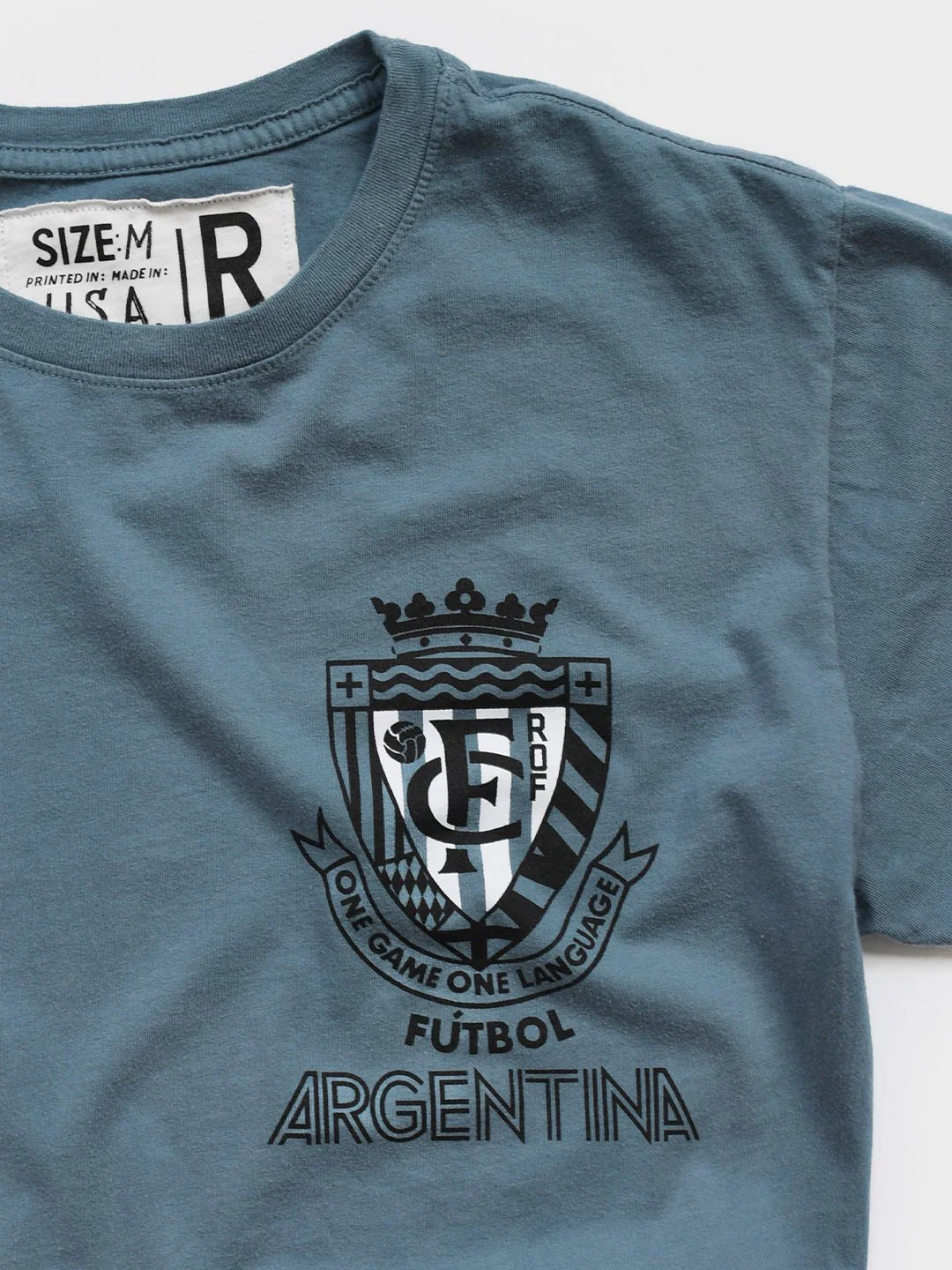 ROF - Argentina Fútbol One Language Blue Tee - Image 3