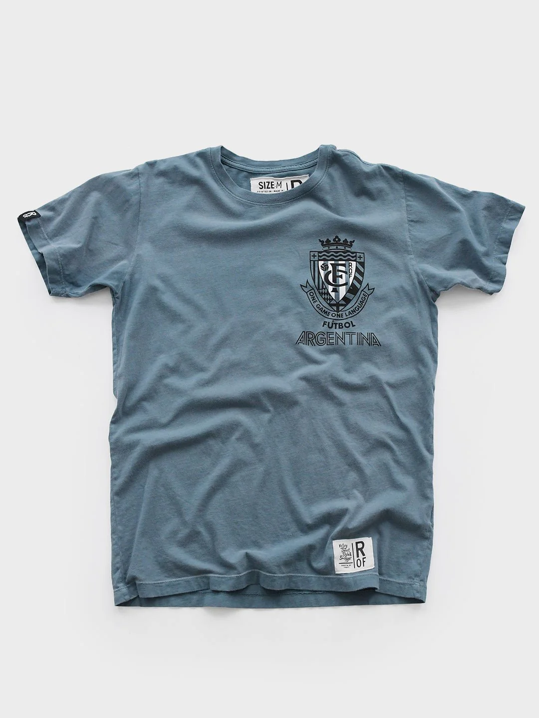 ROF - Argentina Fútbol One Language Blue Tee - Image 4