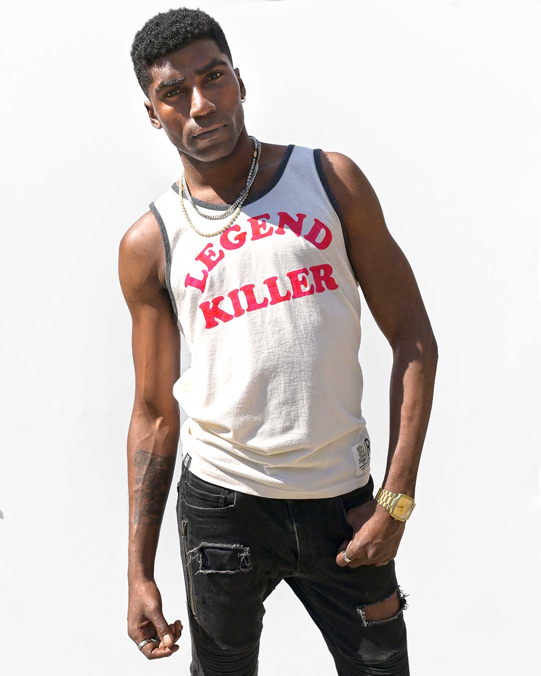Rowdy Roddy Legend Killer White Tank - Image 3