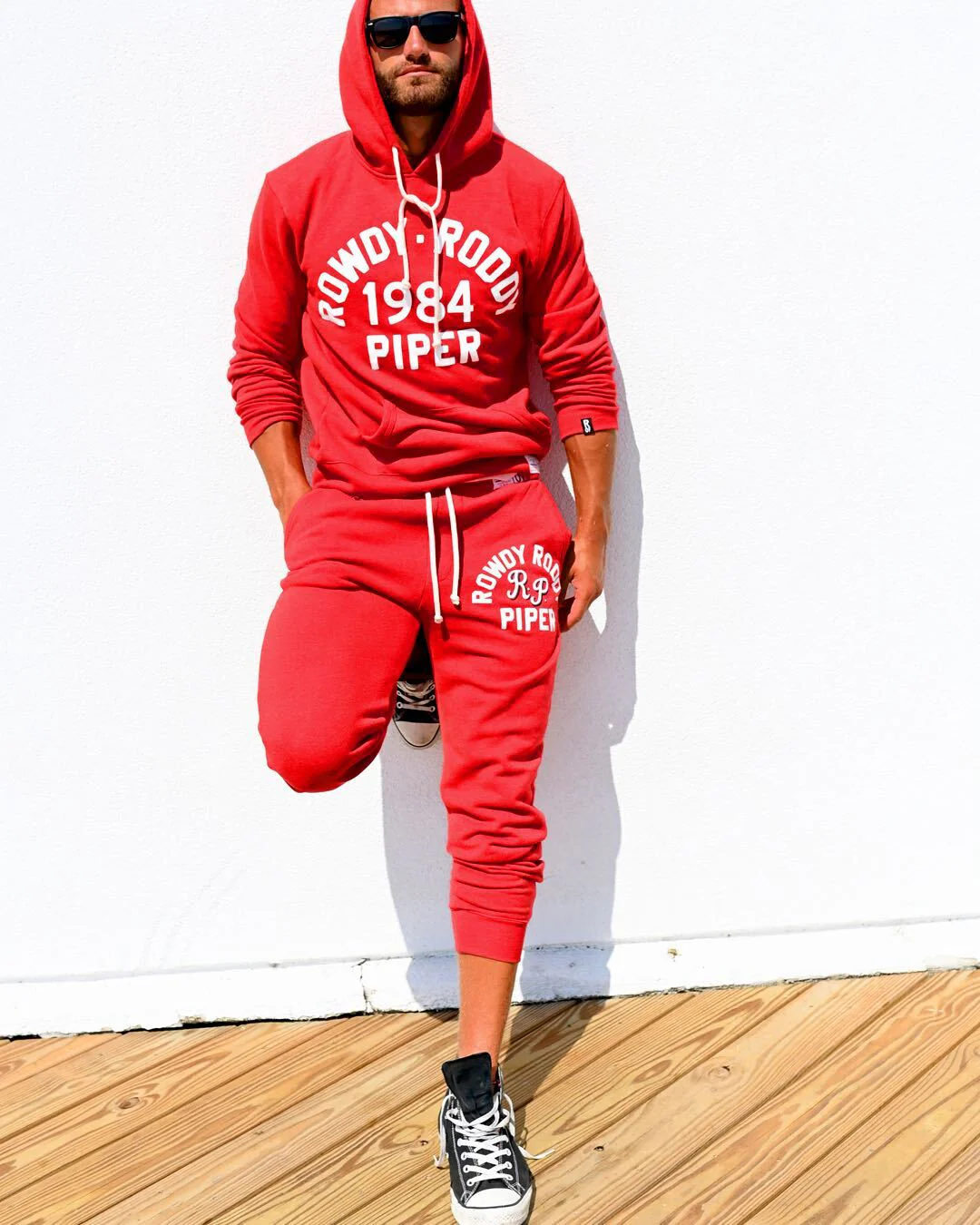 Rowdy Roddy Piper '84 Red PO Hoody - Image 3