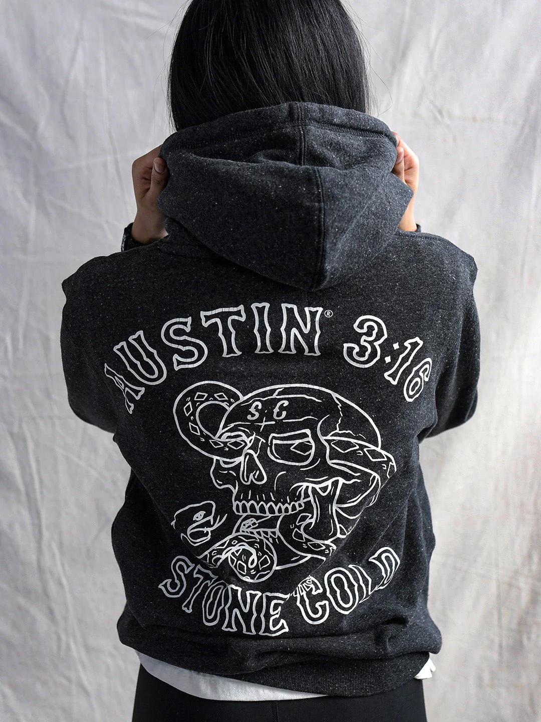 Stone Cold Austin 3:16 Black PO Hoody - Image 5